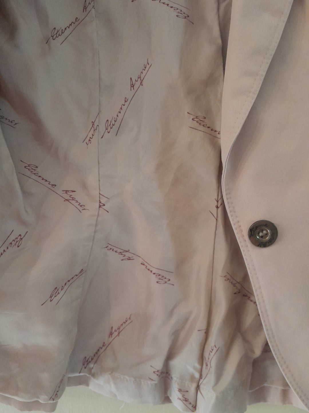 Vintage Etienne Aigner Tan Short Blazer Jacket Women Size 8 Lined Academia READ