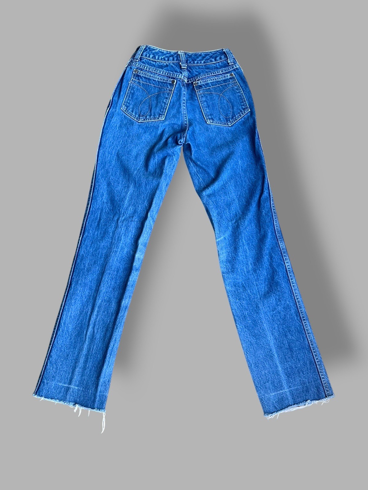 Vintage Calvin Klein High Waist Jeans Raw Hem Straight Leg Women’s Y2K 29”x32”