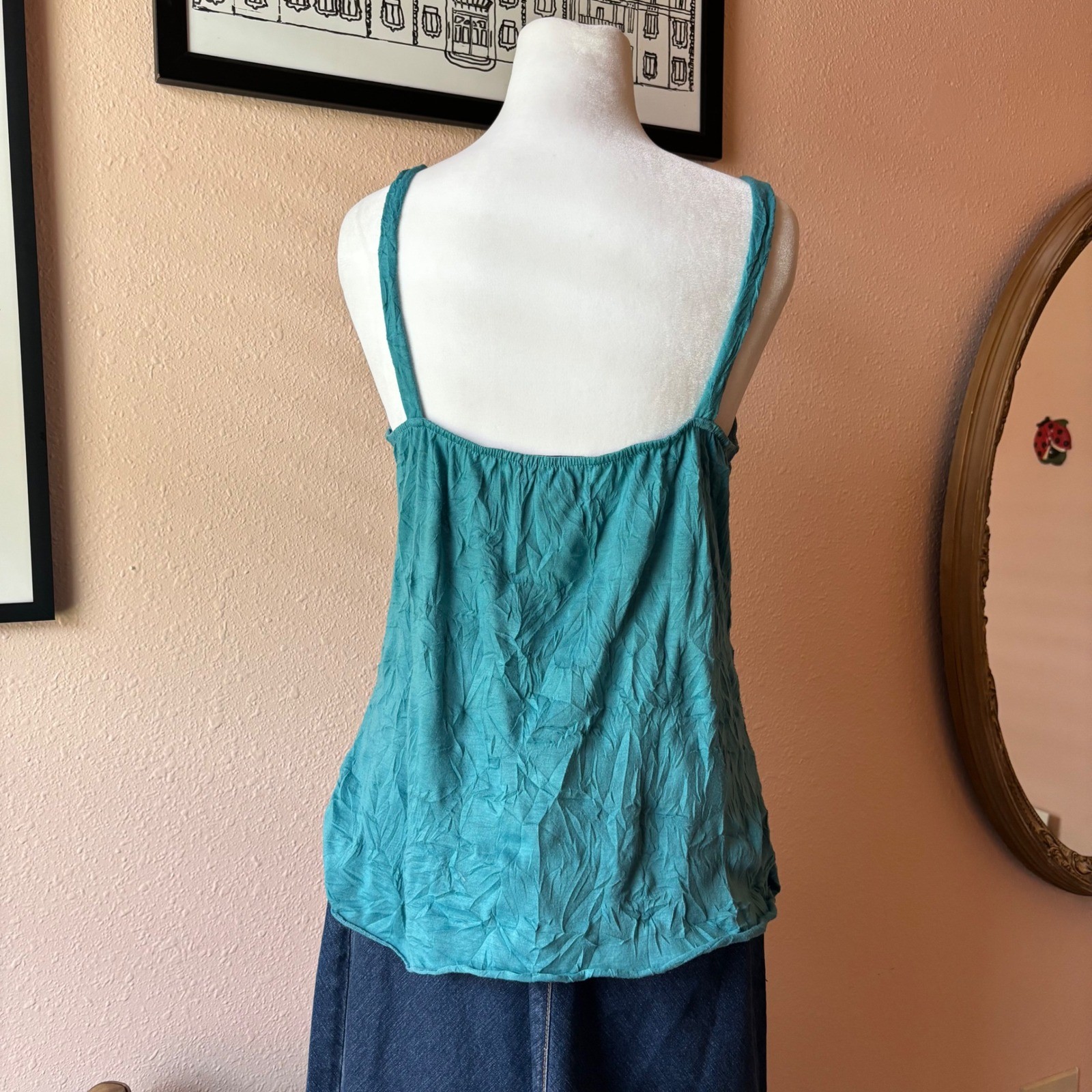 Vintage 90s / 2000s Teal Sequined Fairy Blouse