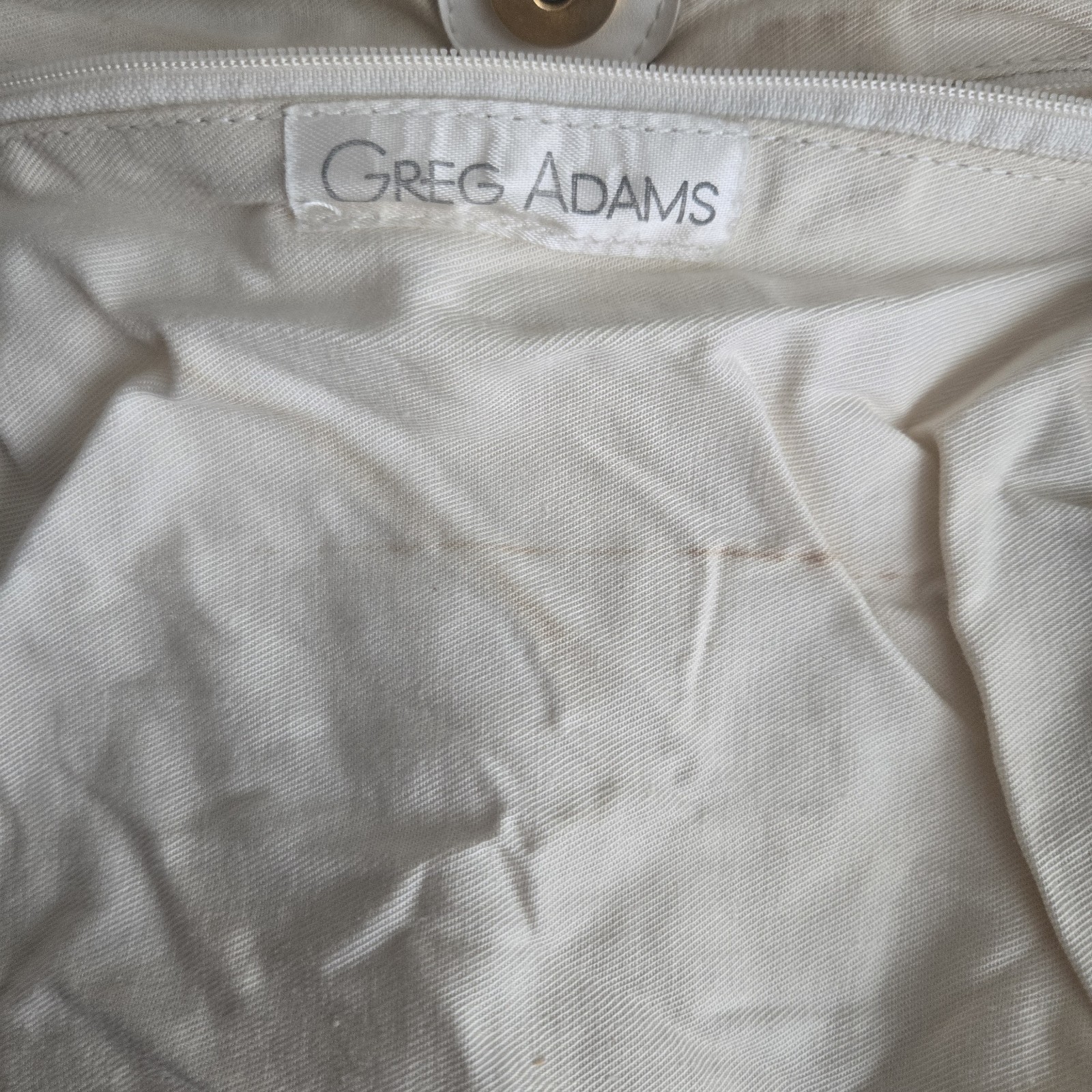 Vintage Greg Adams Neutral Patchwork Geometric Clutch Handbag Tan Cream Rare