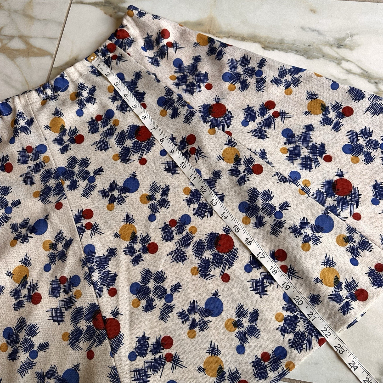 Vintage 60’s Colorful Floral Print Women’s Collared Blazer and A-Line Skirt Set