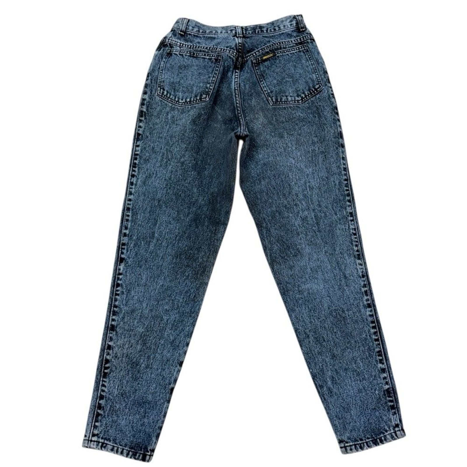 Sasson Dark Acid Wash High Waist Tapered Jeans Vintage 80s 90s Fits 26/27