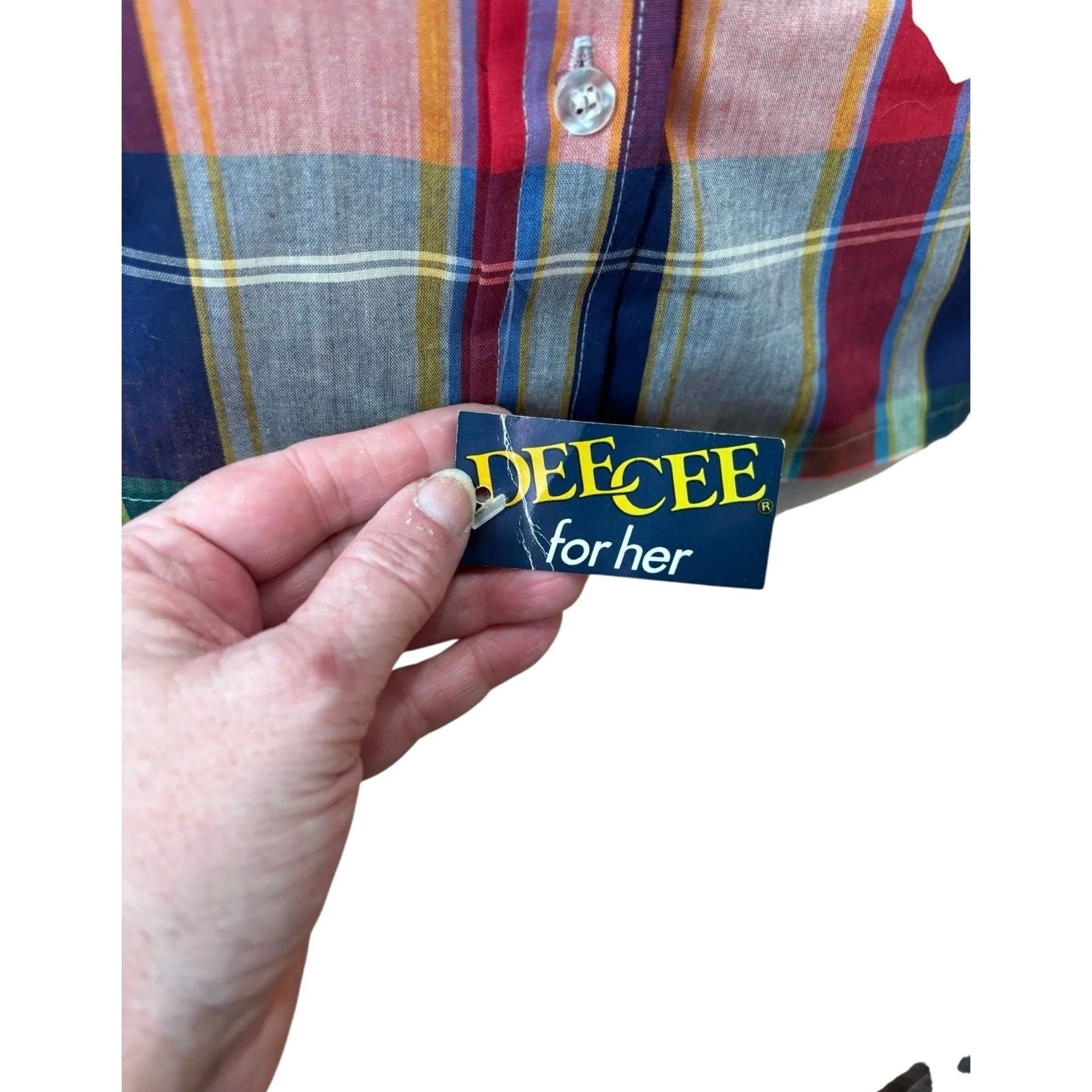 70s Dee Cee For Her Plaid Button Up Shirt Western Workwear NWT USA 7/8