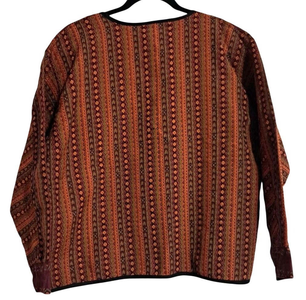 Passports Pier 1 Imports Jacket Womens Medium Multicolor Vintage Tapestry Boho