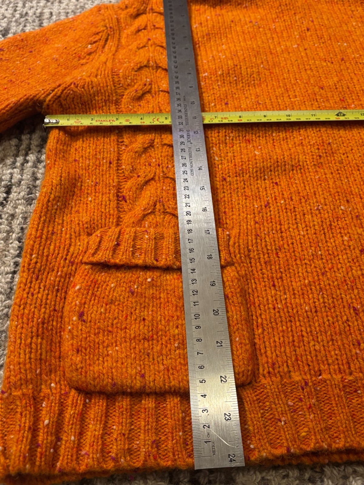 Vintage J. Crew Clifford & Wills 100% Wool Cable Knit Turtleneck Women’s Large L