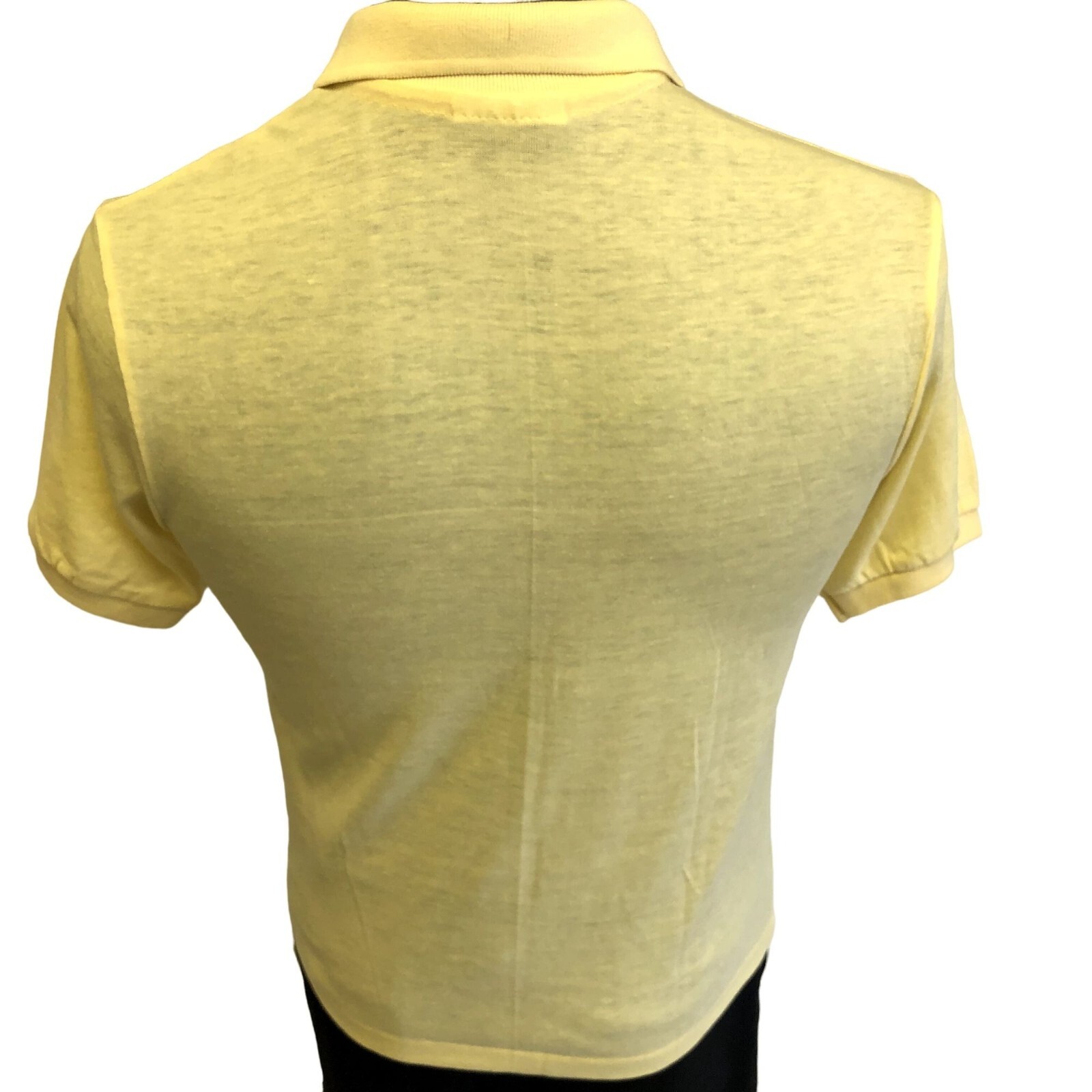 Vtg 70 80’s Hanes Yellow Georgia Tech Womens BASKETBALL Coaches Polo 50/50 Shirt