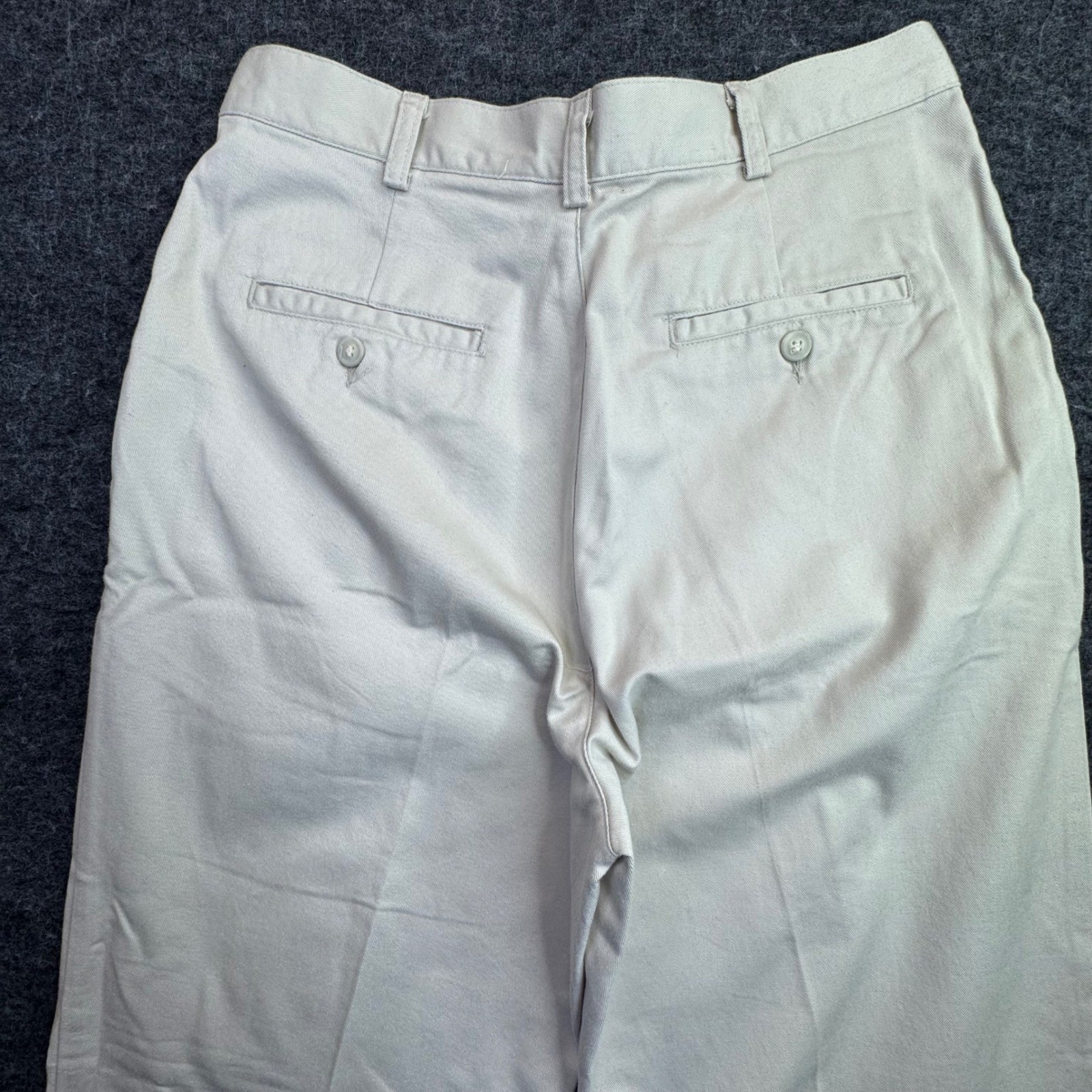 Vintage Womens Dockers Classic Khakis Pants 12×31 Beige Pleated Tapered Chinos