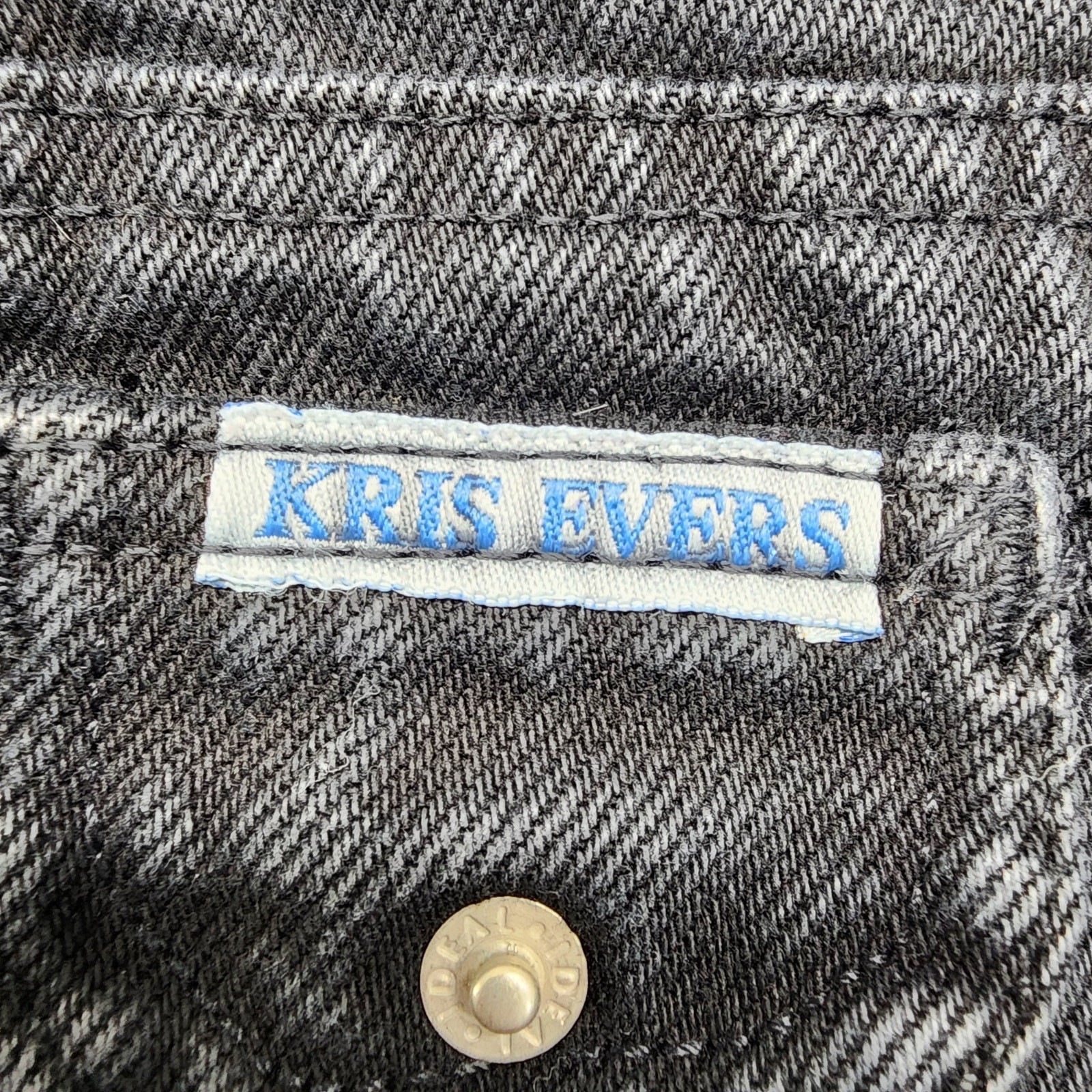 Vintage Kris Evers Overalls Womens 11 Juniors Black Denim Bib Suspender Slim Leg