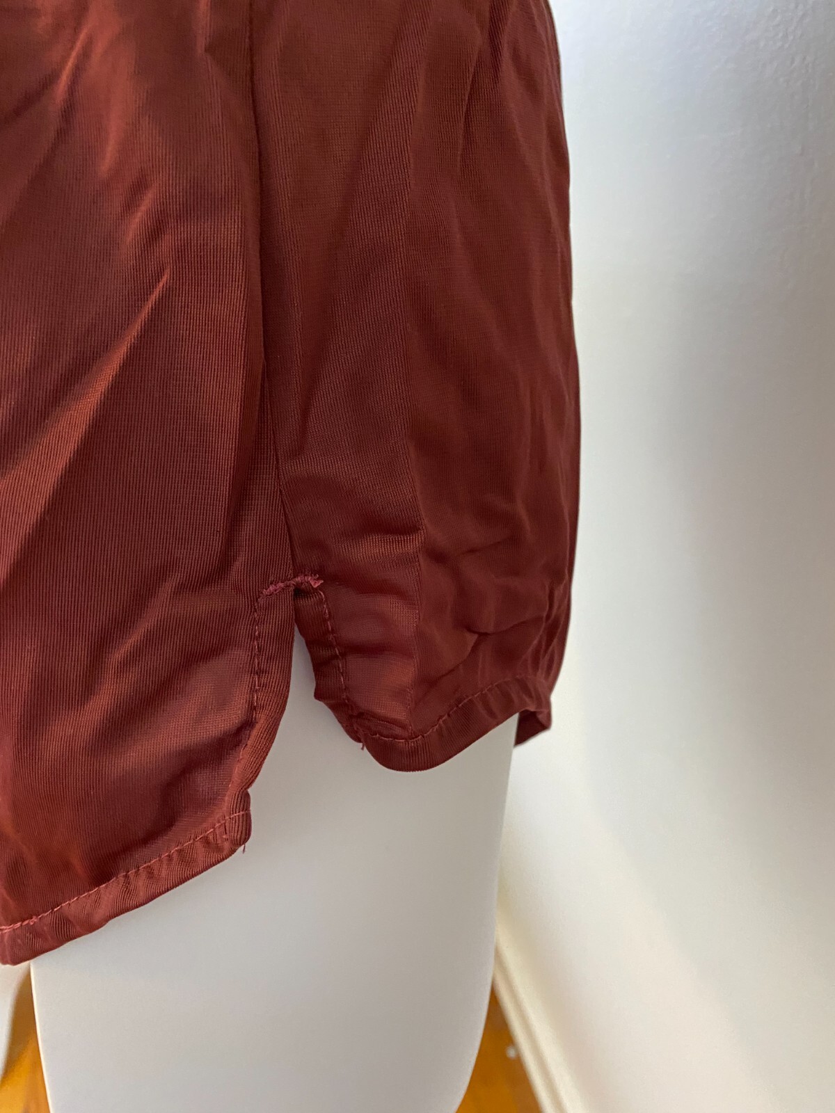 Vintage 70s 80s Nike High Cut Running Shorts Size Medium Burgundy Elastic Waist