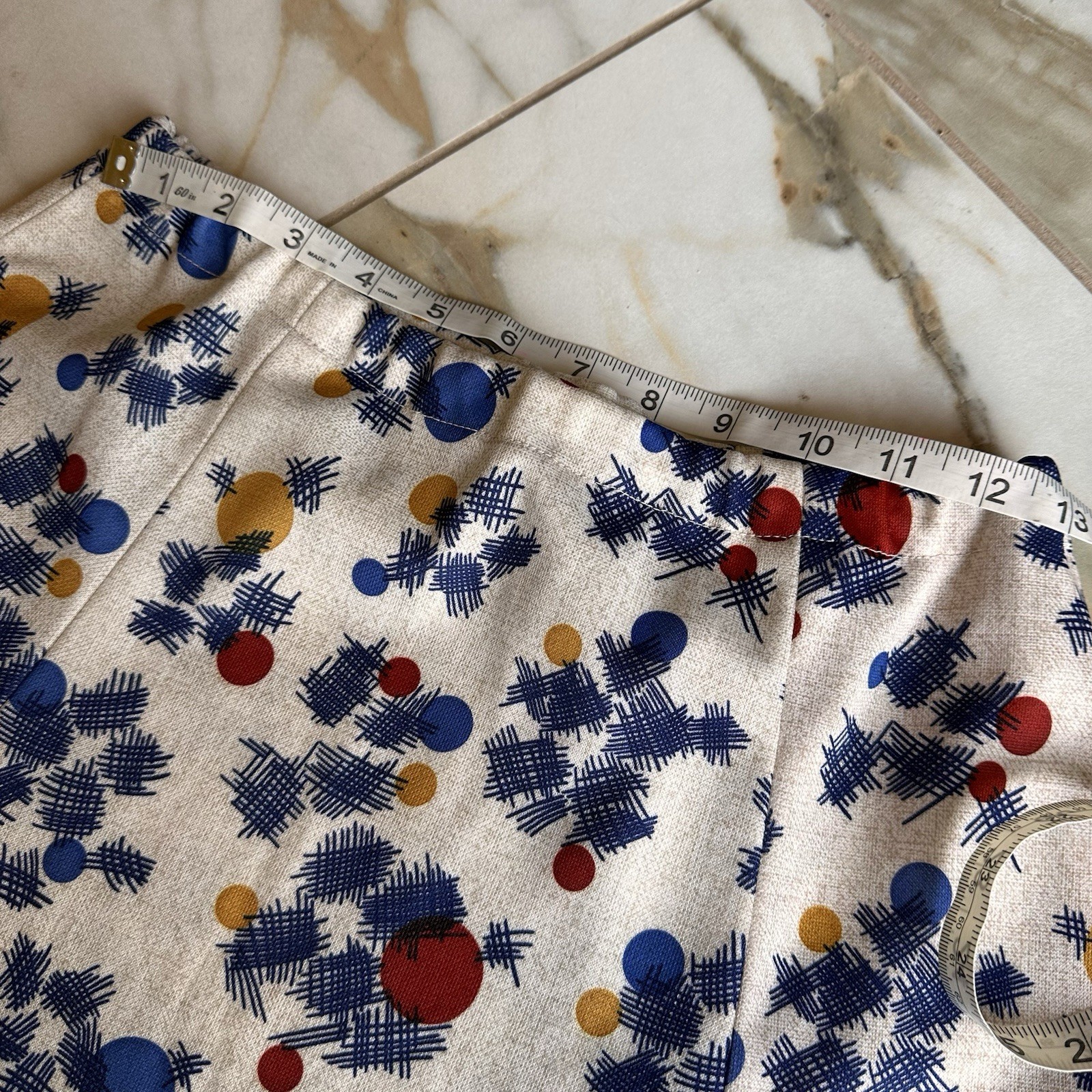 Vintage 60’s Colorful Floral Print Women’s Collared Blazer and A-Line Skirt Set