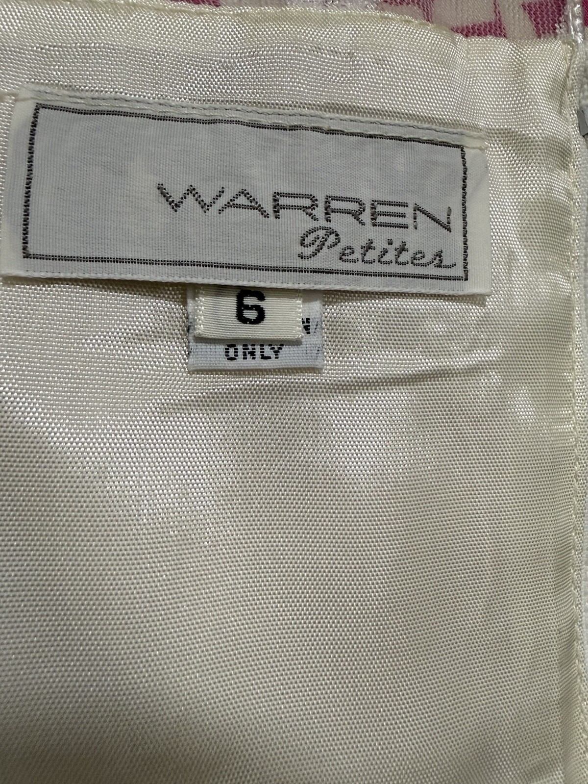 1950s Warren Petites Ivory Polka Dot Tulle Illusion Dress Tea Length Size 6