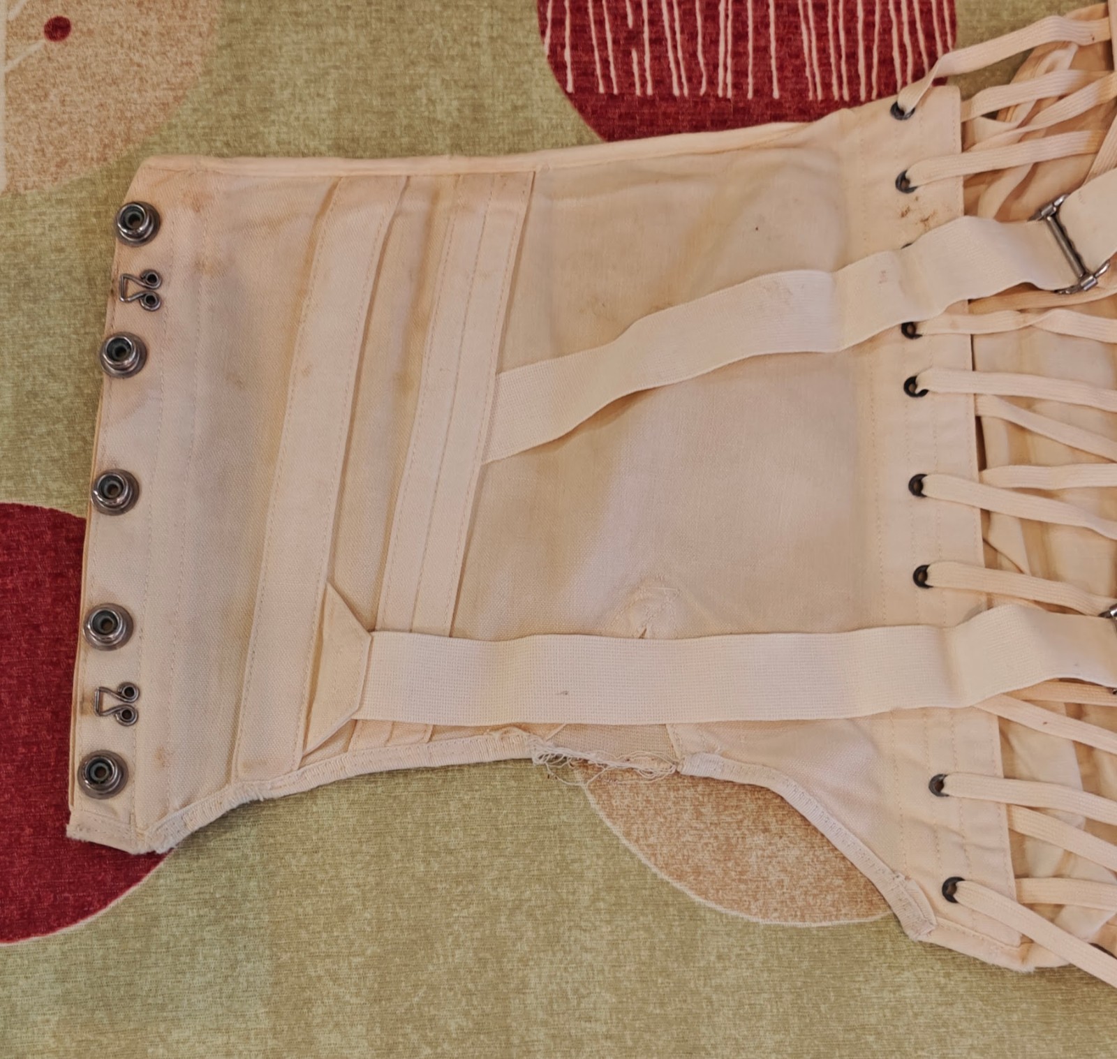 Vintage Side Lace CAMP Military/Medical Lumbar? Support Back Brace Canvas Corset