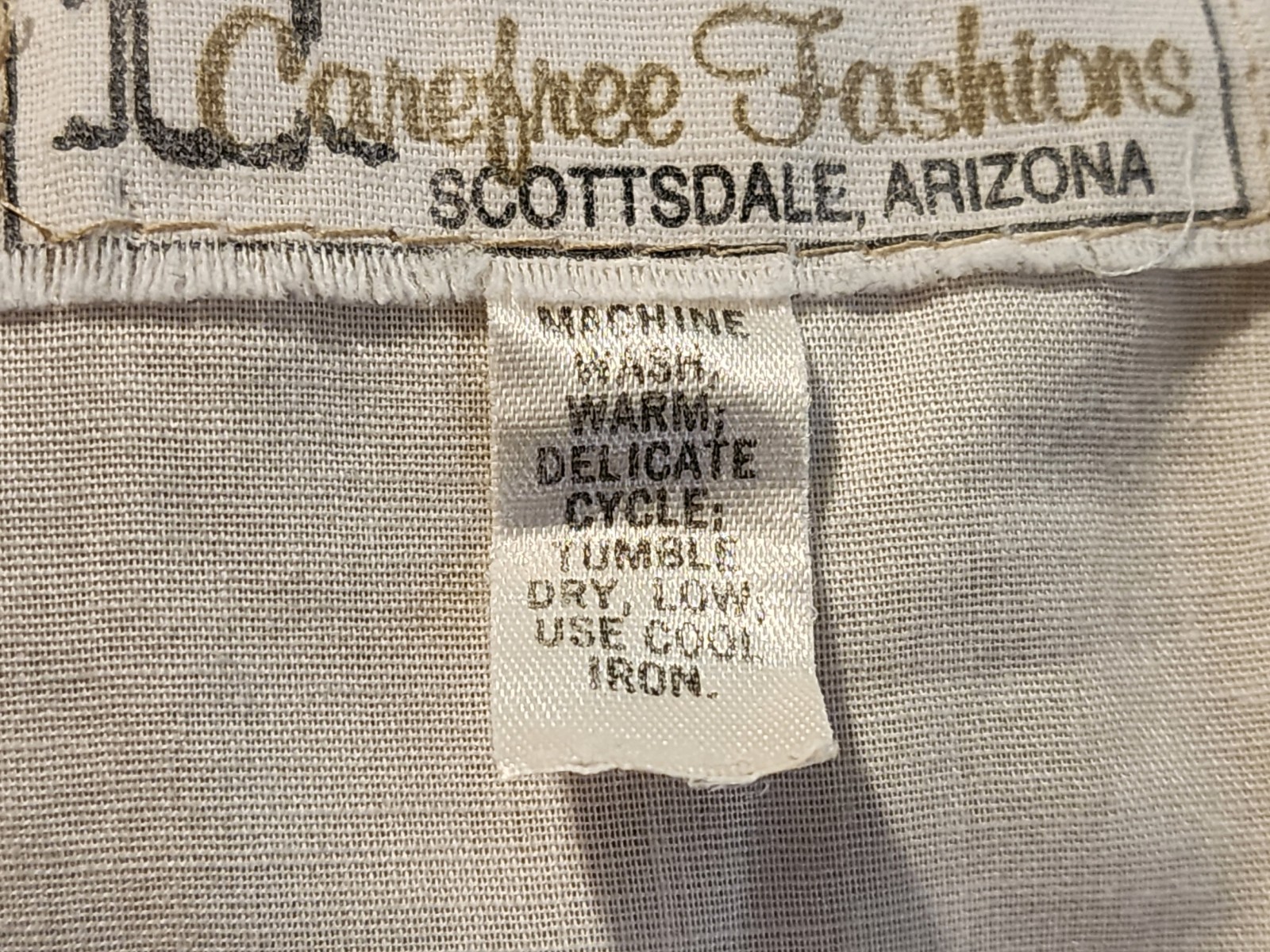 Vintage 70’s Carefree Fashions Tan/Beige Black Cream Maxi Skirt Size S/M