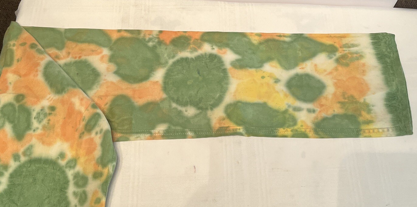 Vintage 1970s Girltown Wide Bottom Women’s Tie-Dye Thin Denim Jeans 28×26 Rare!