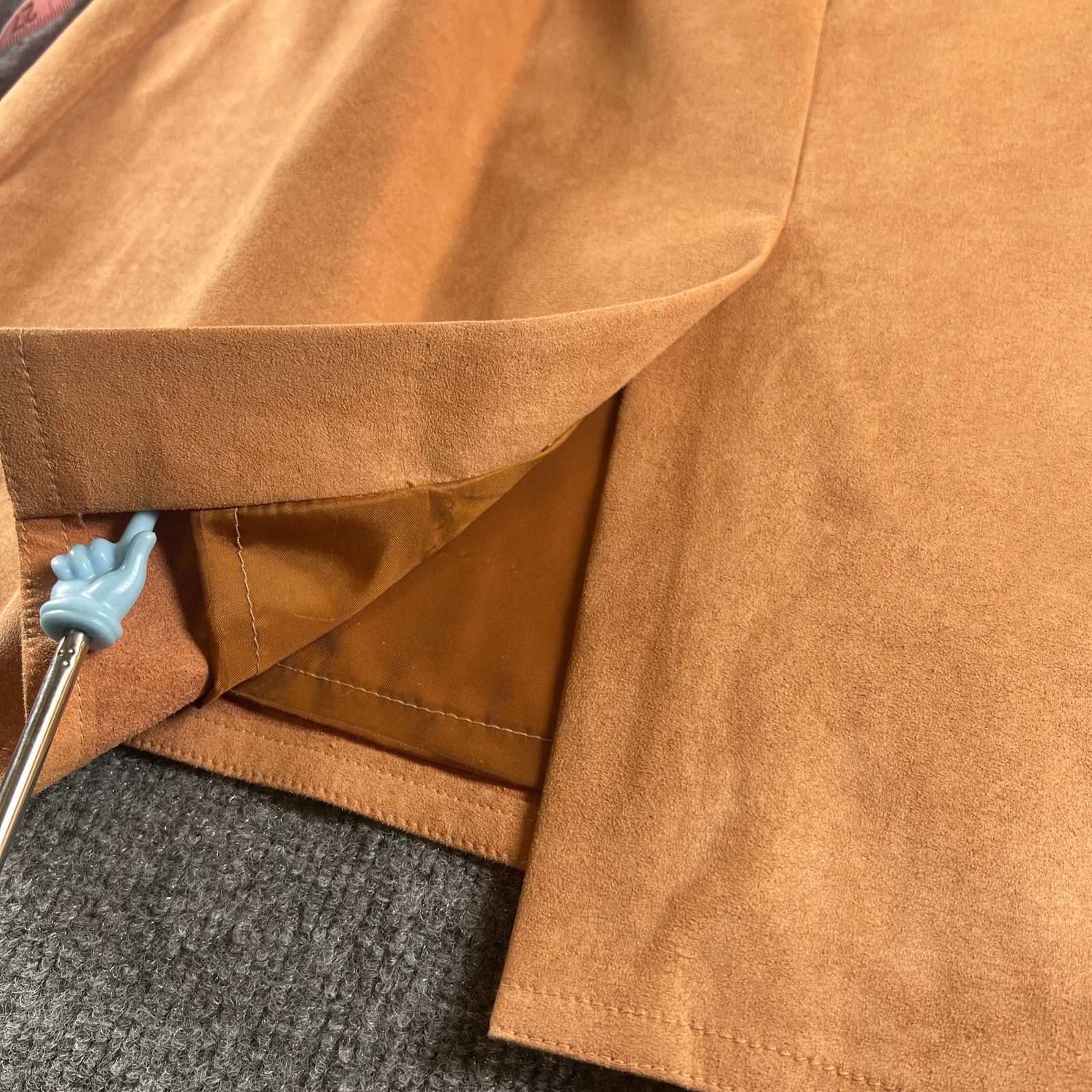 Vintage Patchington Suedmore Jacket And Skirt Peach Size 12 With Tags