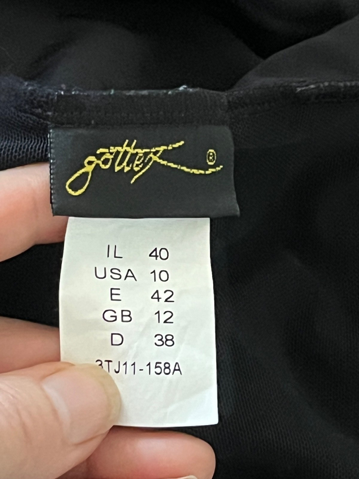VINTAGE 90s GOTTEX V NECK BLACK SWIMMING SUIT TANK SWIMSUIT WOMEN USA 10