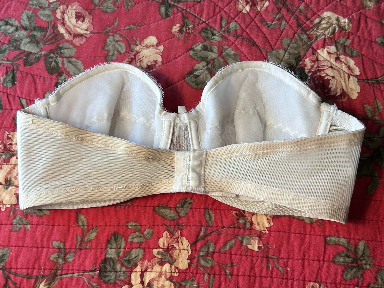 Vintage Exquisite Form Bra 32B White Strapless Underwire Style 3240 ~ Padded