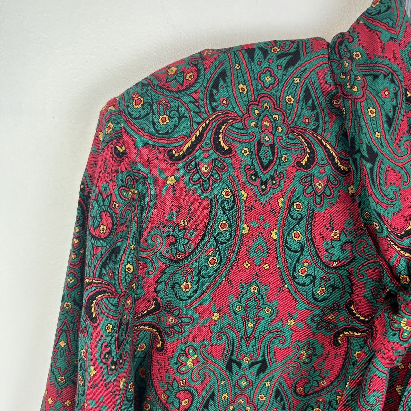 Vintage Country Sophisticates Pendleton Top Womens 8 Secretary Chic Paisley Y2K