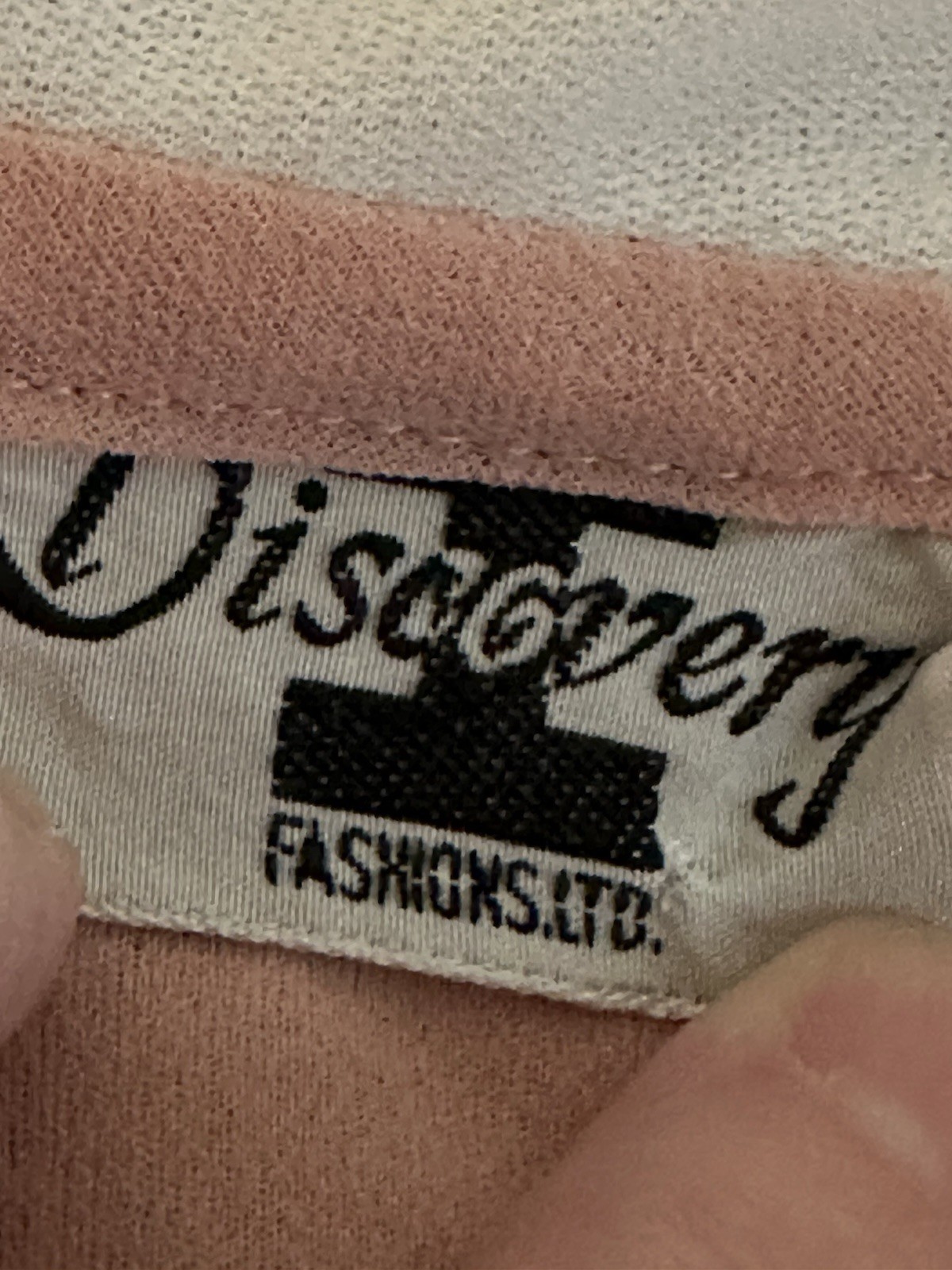 Vintage DISCOVERY I Fashions Dress Size 10 Long Sleeve With Belt Pink 62908