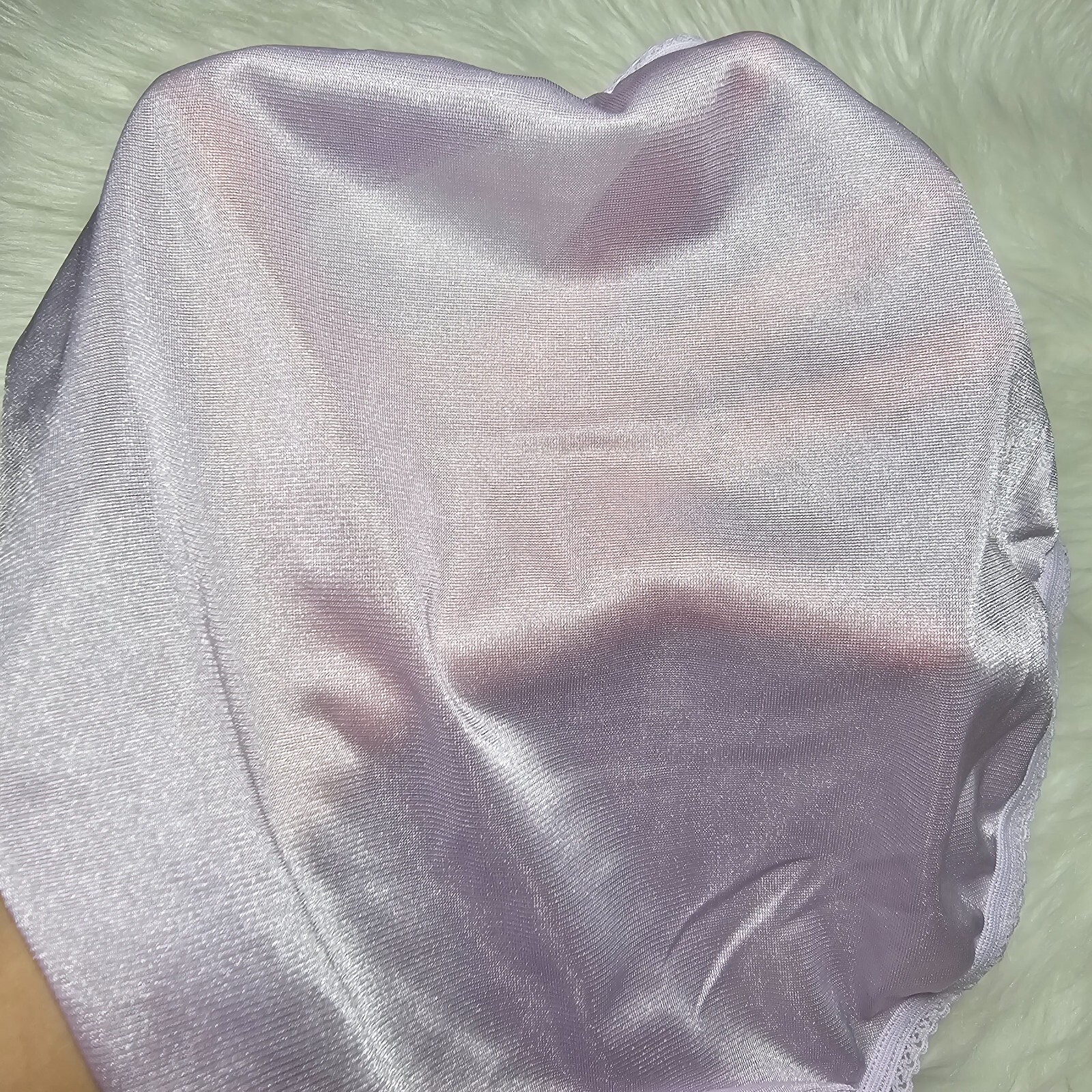 Vintage Silky Purple Panty 100% Nylon Sissy Sheer Brief Size 6-7 Hip 35-39″