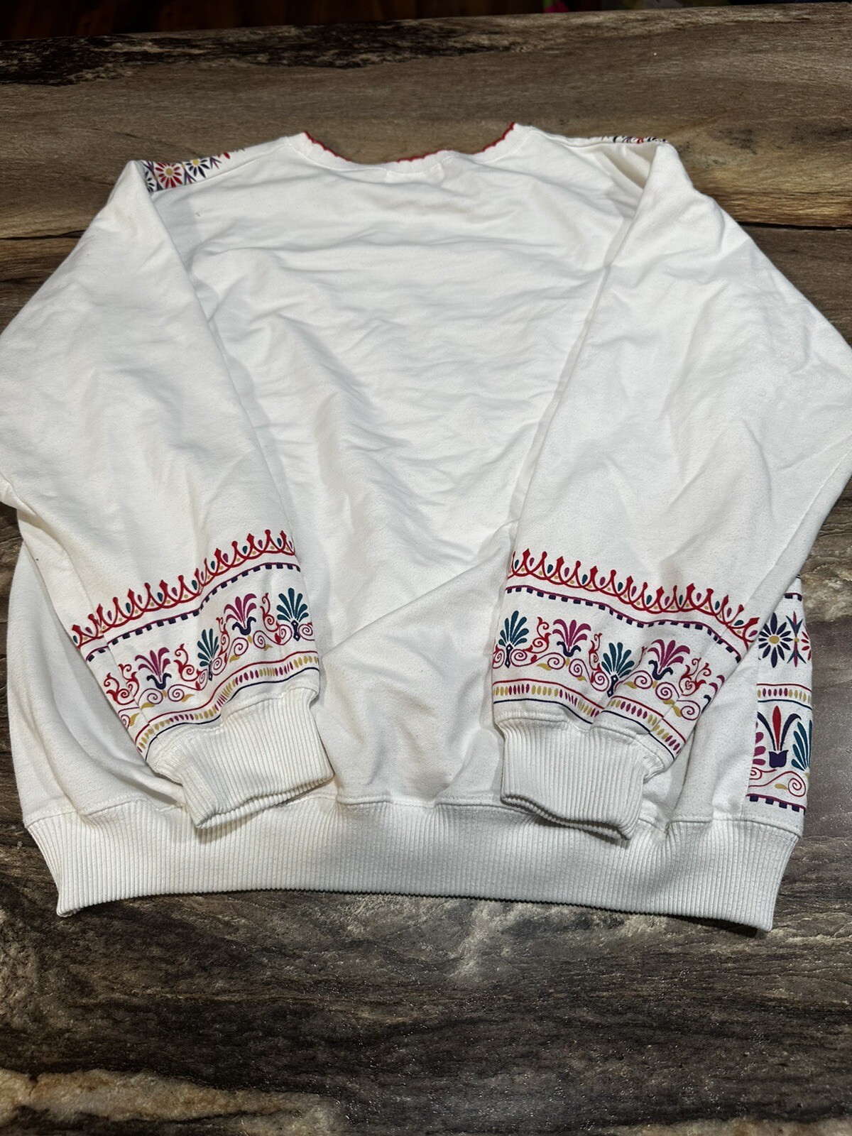 vintage cottage core sweater Grandmacore Color Pattern Blast Size M Floral Geo