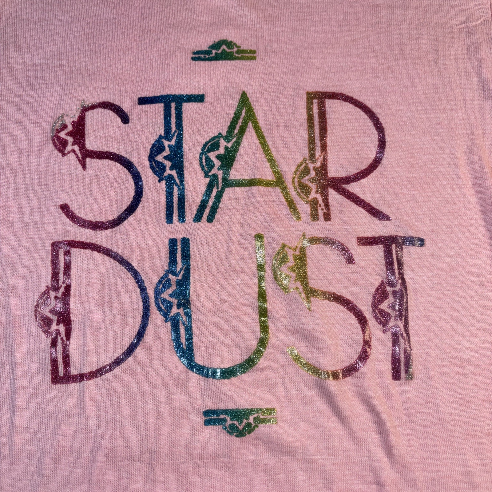 True Vintage 70s Women’s Baby Doll T-shirt Star Dust Link Large Made In USA