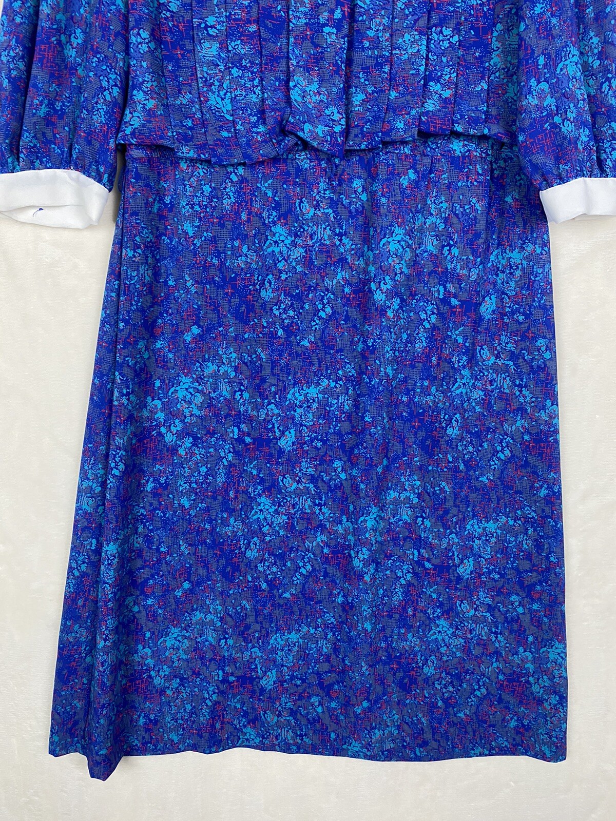 VTG 80s Samantha Stevens Dress Womens 8 Floral Pleated Grannycore Cottagecore