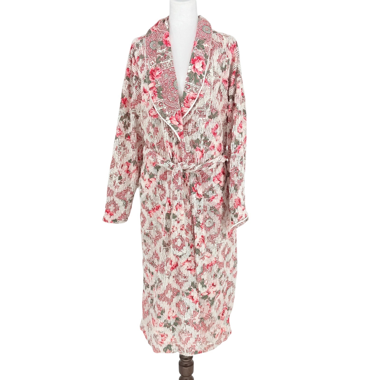 Victoria’s Secret Gold Label 9Os Vintage Chenille Bath Robe & Belt Tufted USA