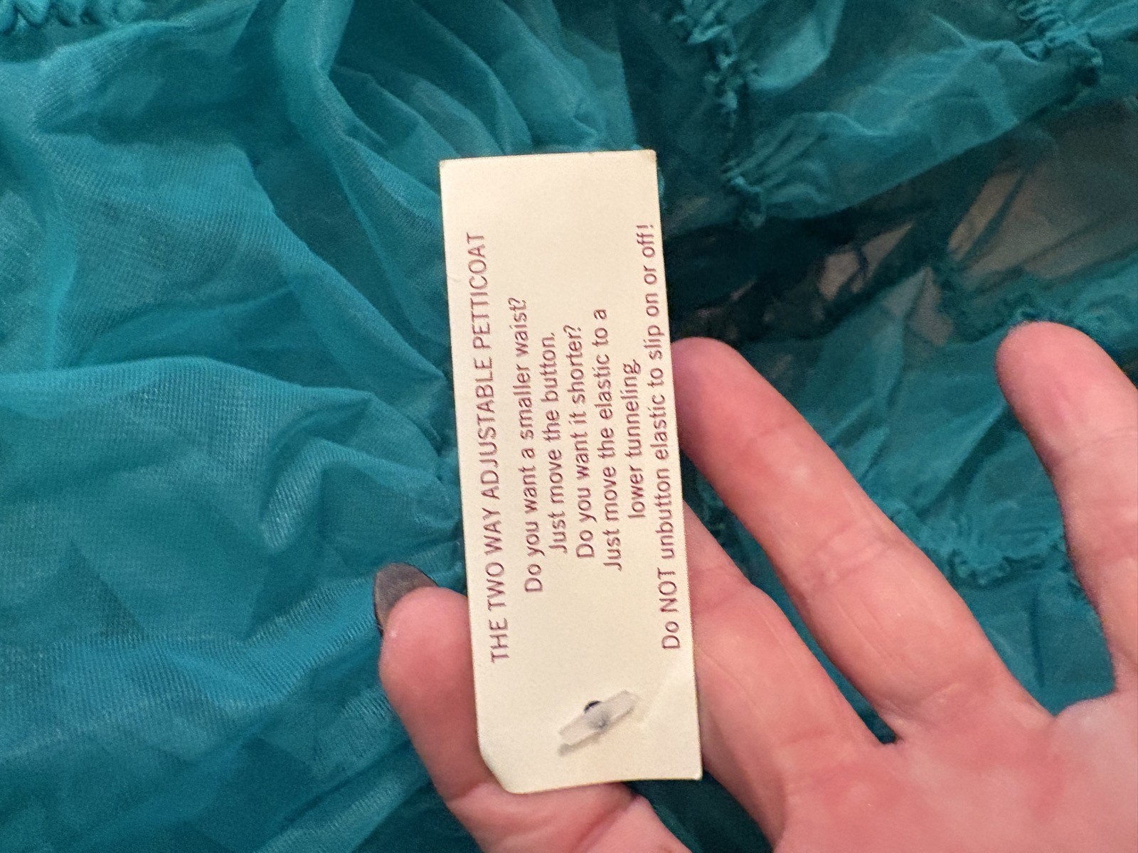 Vtg Malco Modes San Francisco Teal Square Dancing Petticoat S Rockabilly NWT