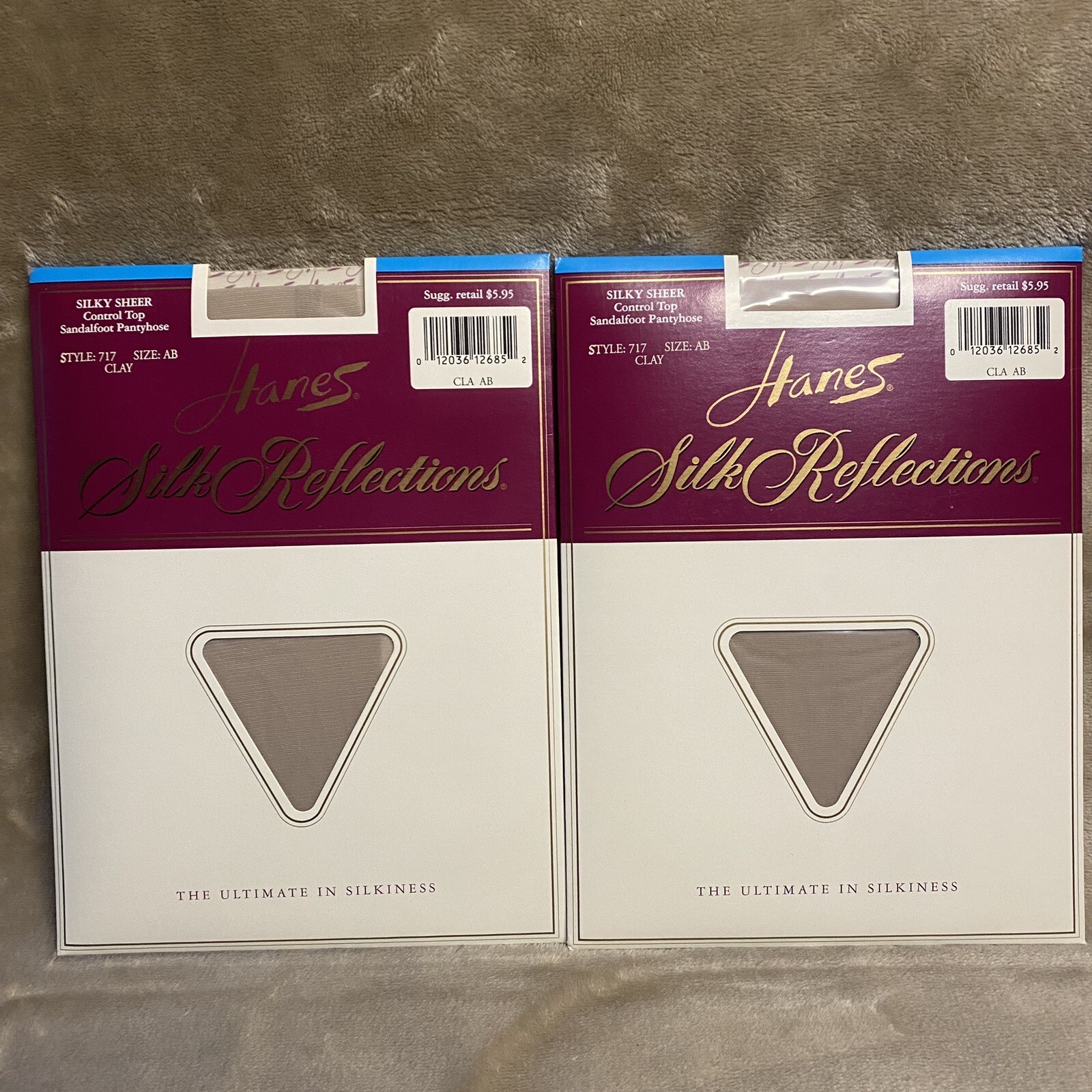 Lot of 7 – VTG Hanes Silk Reflections Control Top Pantyhose Size AB Taupe Black