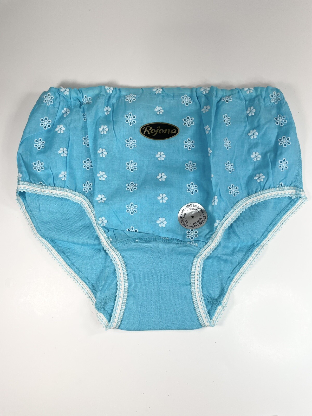 Vintage Cotton Flower Embroidery Blue And Pink Underwear Set Of 3 NWT Read