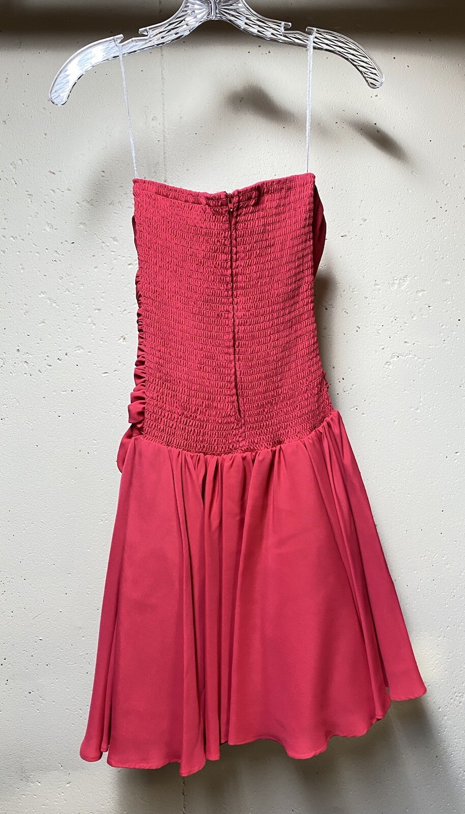 Vtg Positively Ellyn Pink Strapless Party Cocktail Prom Dress Sz 6 Made In USA