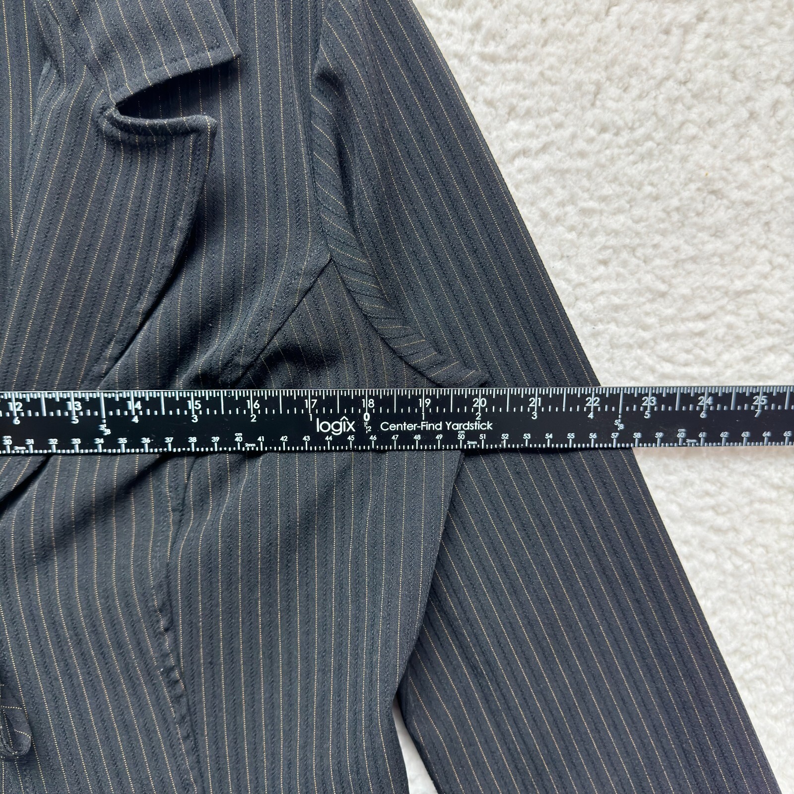 90s Y2K Vintage Blazer Jacket Top Large Black Open Tie Front Corpcore Office