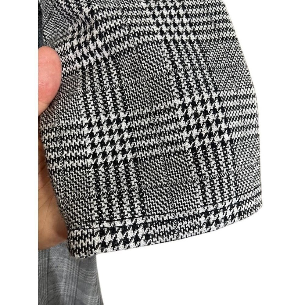 Retro Plaid Tweed Dress XL Black Preppy Academia Neutral Festive Holiday Classic
