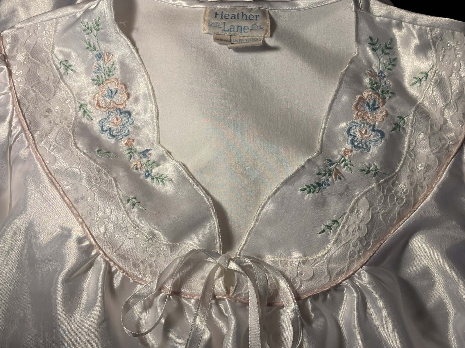 Vtg Satin Shiny White Gown Long Nightgown Vtg Sexy Anastasia Nightgown Long Gown