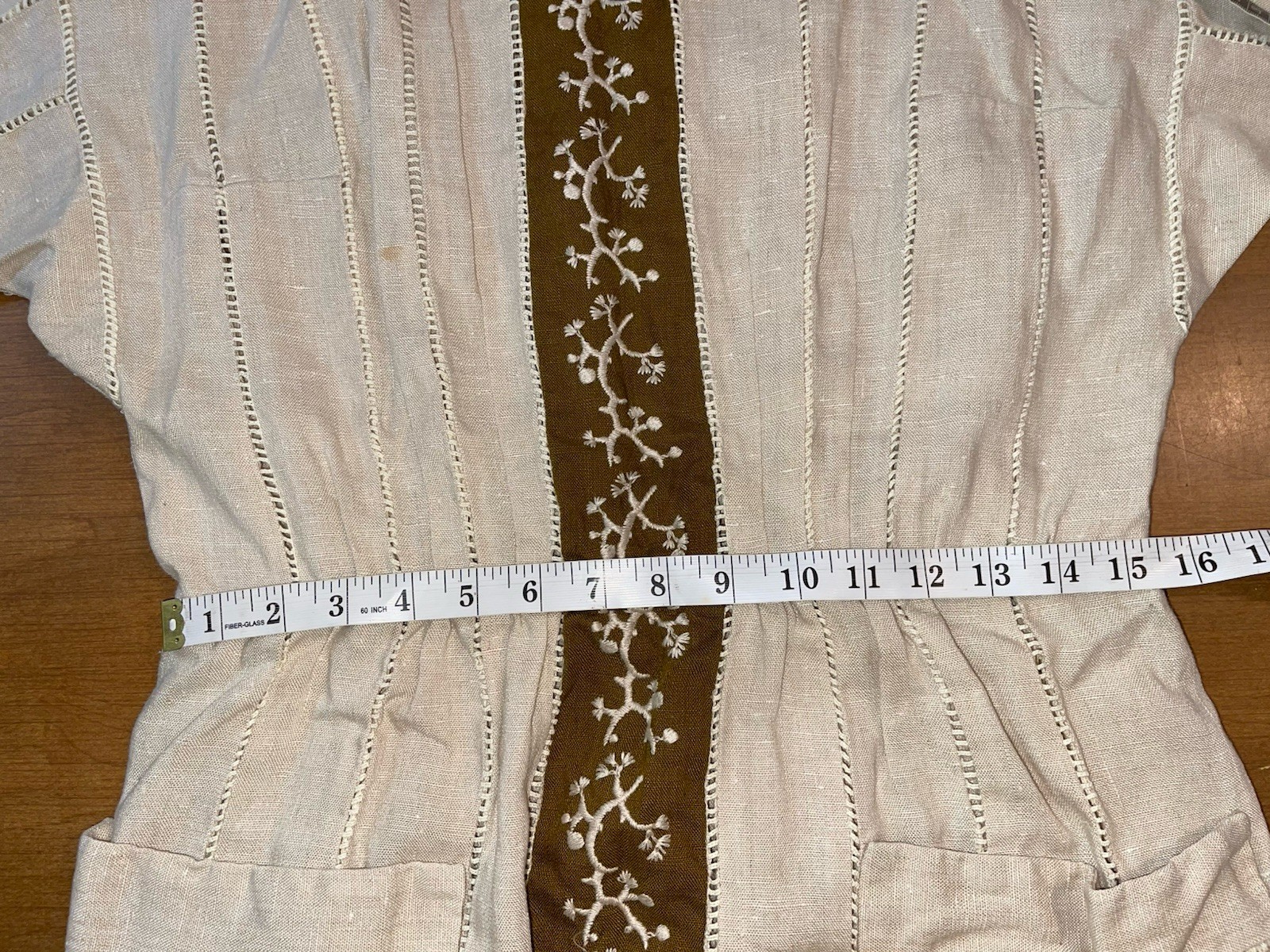 Vintage 50’s 100% Linen Carlye Dress 10 Beige Conmar Zipper Movie Set Broadway