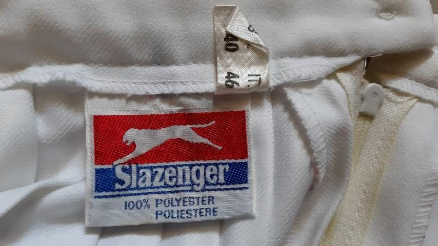 Vintage 80s SLAZENGER SportsWear White Skirt Tennis It-46 GB-14 Fr-42