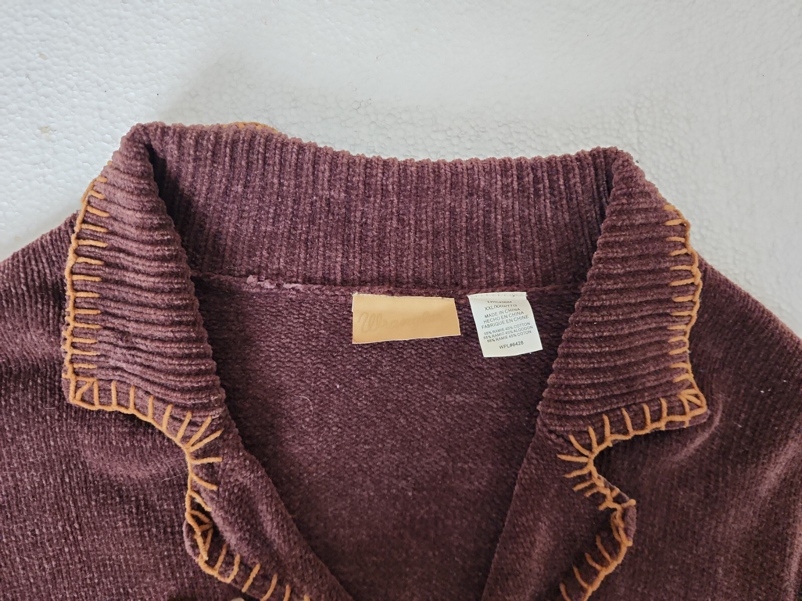 VTG Chenille Cardigan Wrangler Western Women Sz2XL BIG&TALL jacket coat sweater