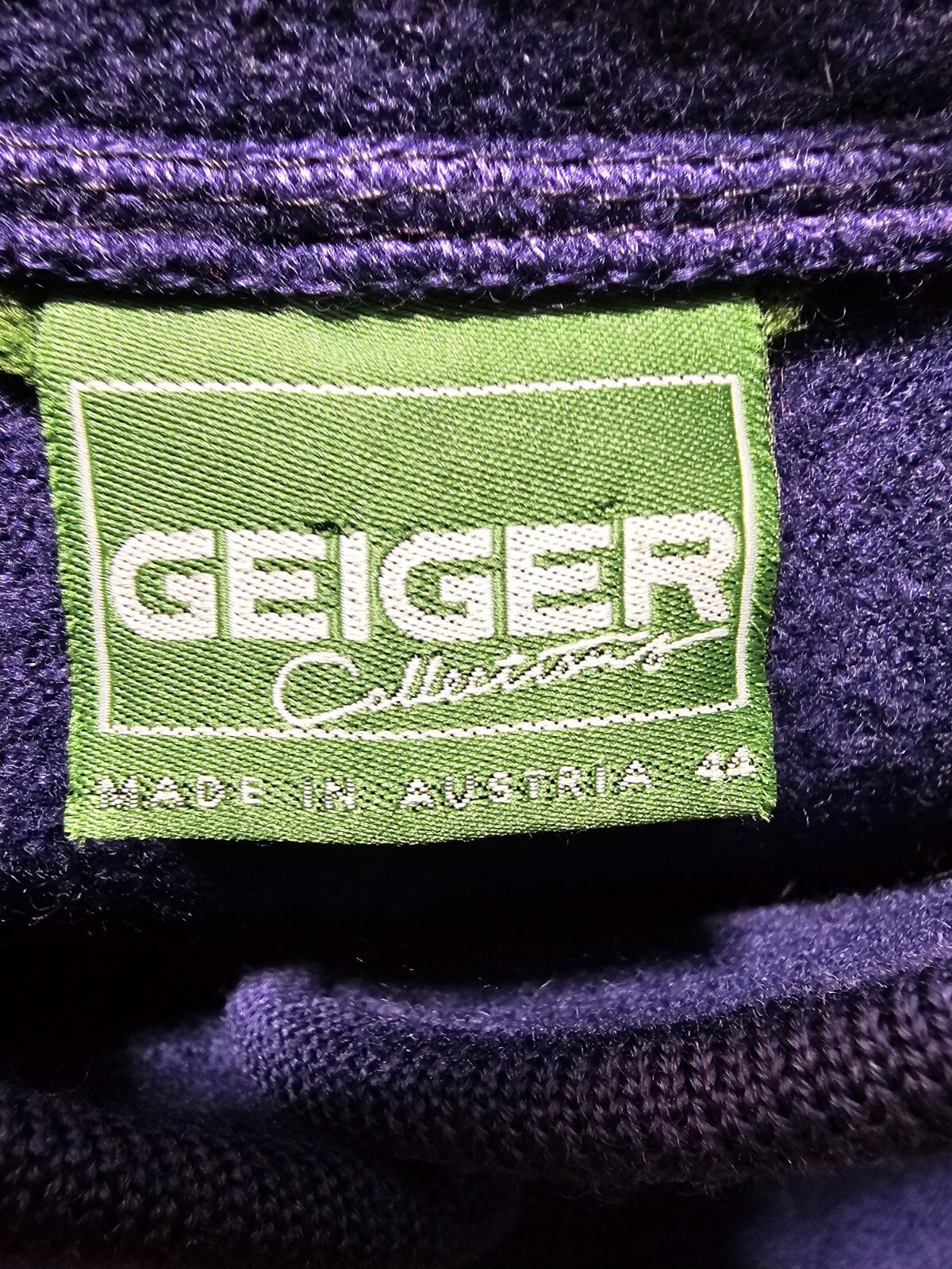 Vintage Geiger Wool Jacket Womens Size 44 Blue Long Sleeve Bavarian Button XL