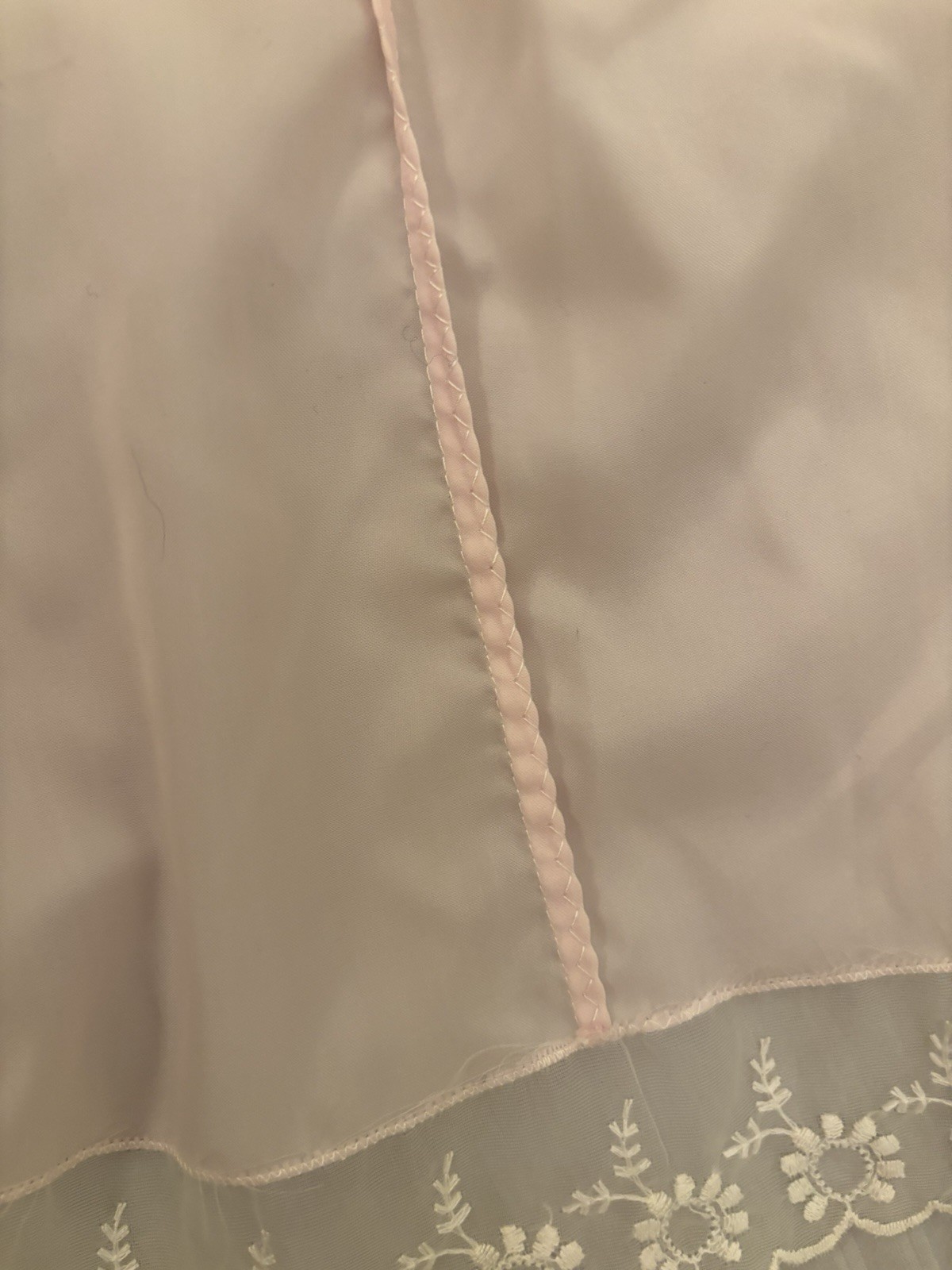 Vintage Italian Nightgown Housecoat Pale Lilac Lace Made in Italy