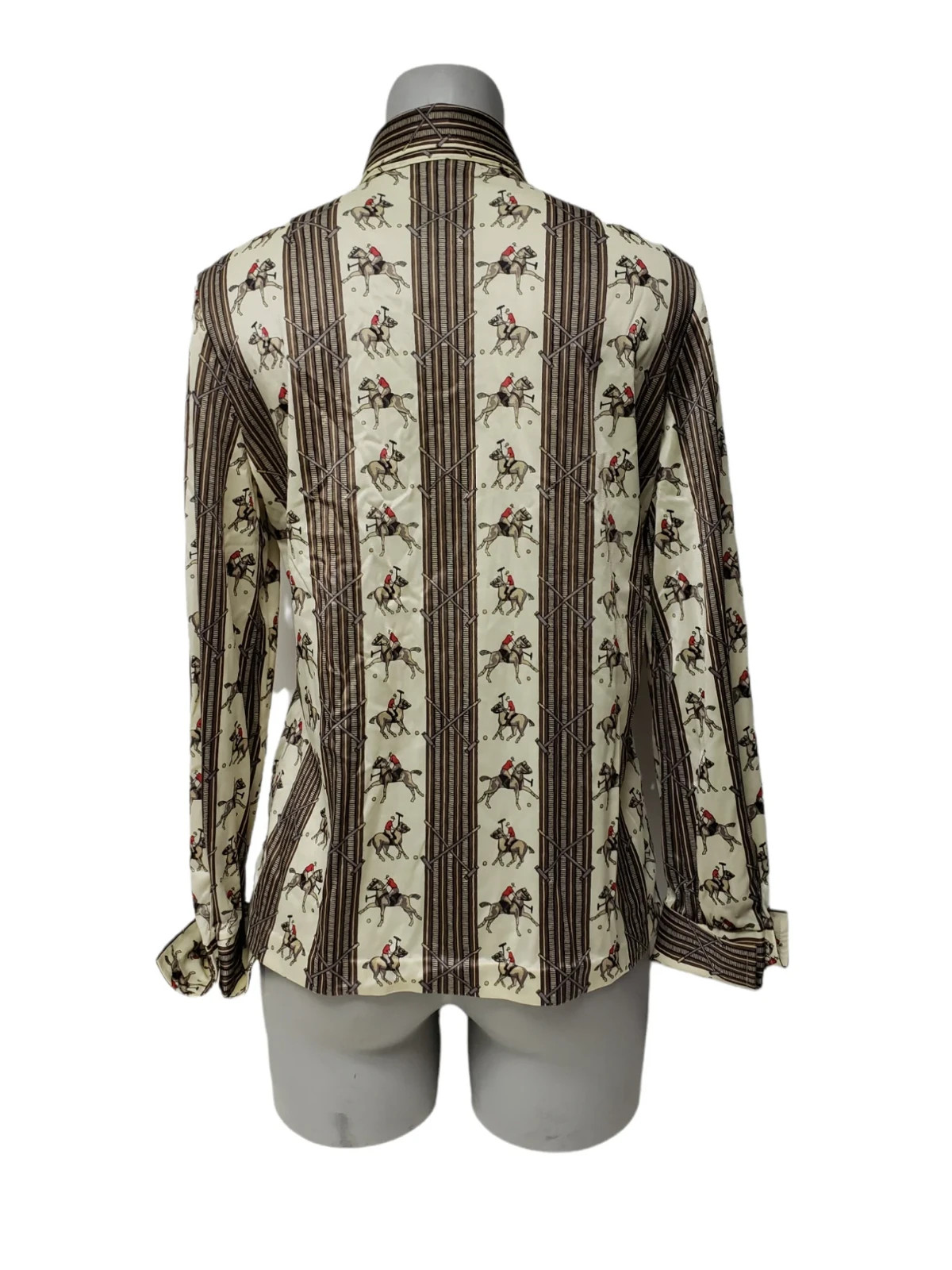 Vintage 70s Equestrian Print Nylon Shirt – The Wilroy Traveler . Fits M – L