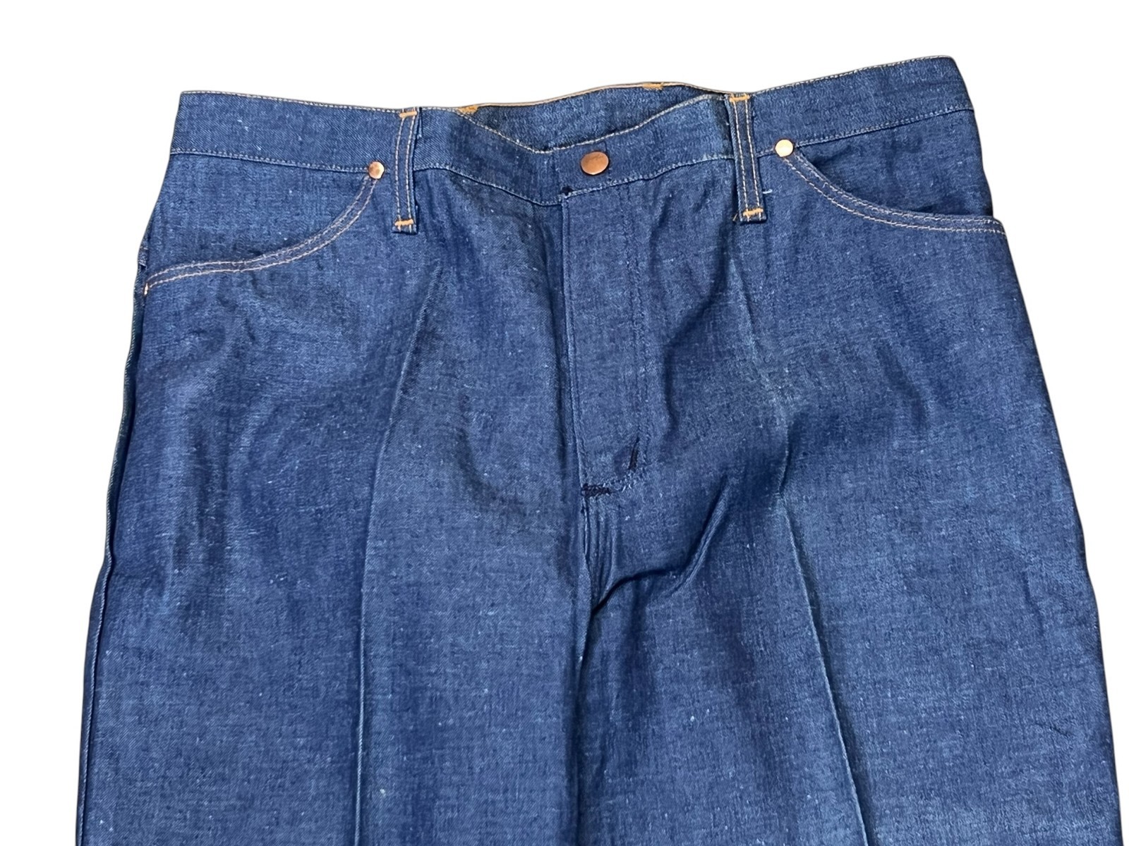 NOS VTG 70s Jr Miss WRANGLER JEANS Bell Bottoms Sz 18 XL HIGH WAIST DENIM Pants