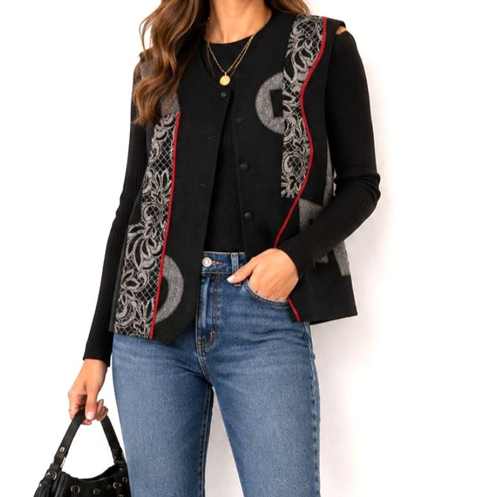 Vintage Boho Wool and Cashmere Vest – Size 1X