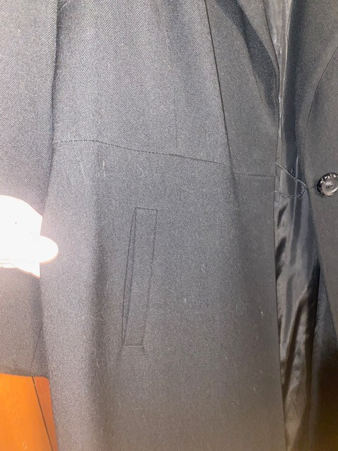 Vtg Black Chesterfield Coat