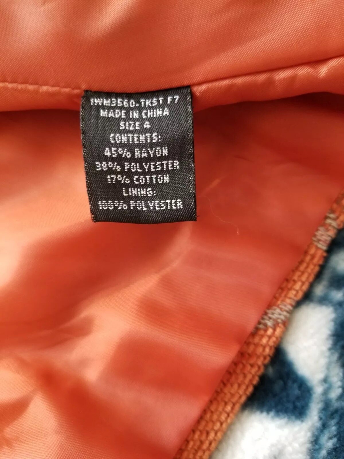 Harve’ Benard Women’s Vintage Orange Tapestry Blazer Jacket Size 4