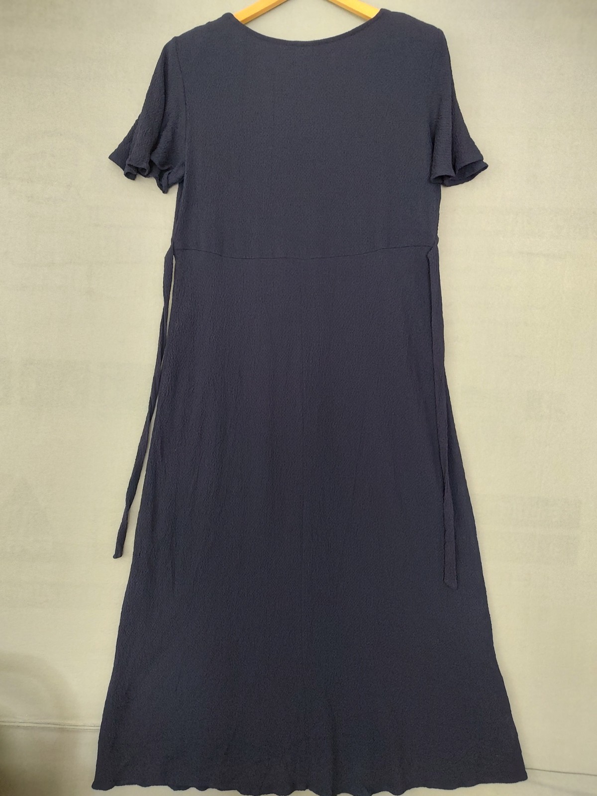 Vintage 80’s Molly Malloy Maxi Dress Navy Blue Size 14 Side Ties