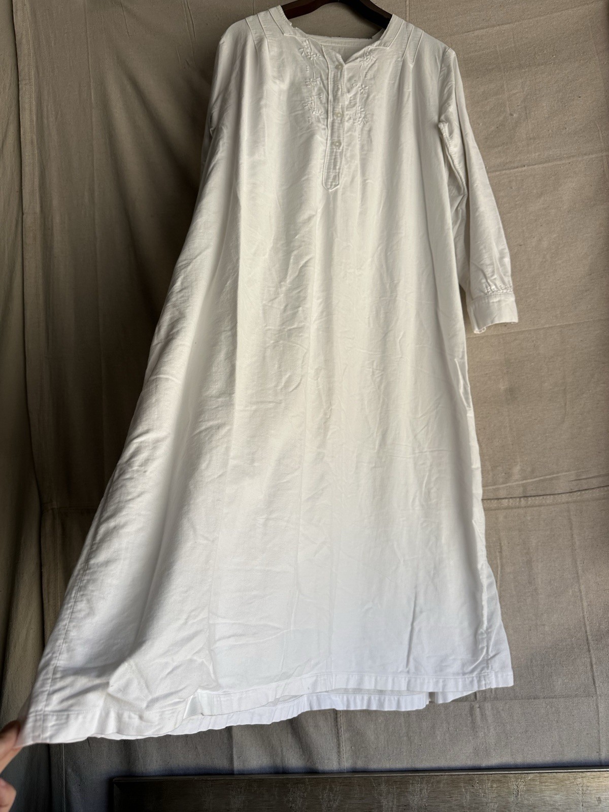 Resale Lot Antique 1900s French Dress Linen Cotton Printed Women’s S M L