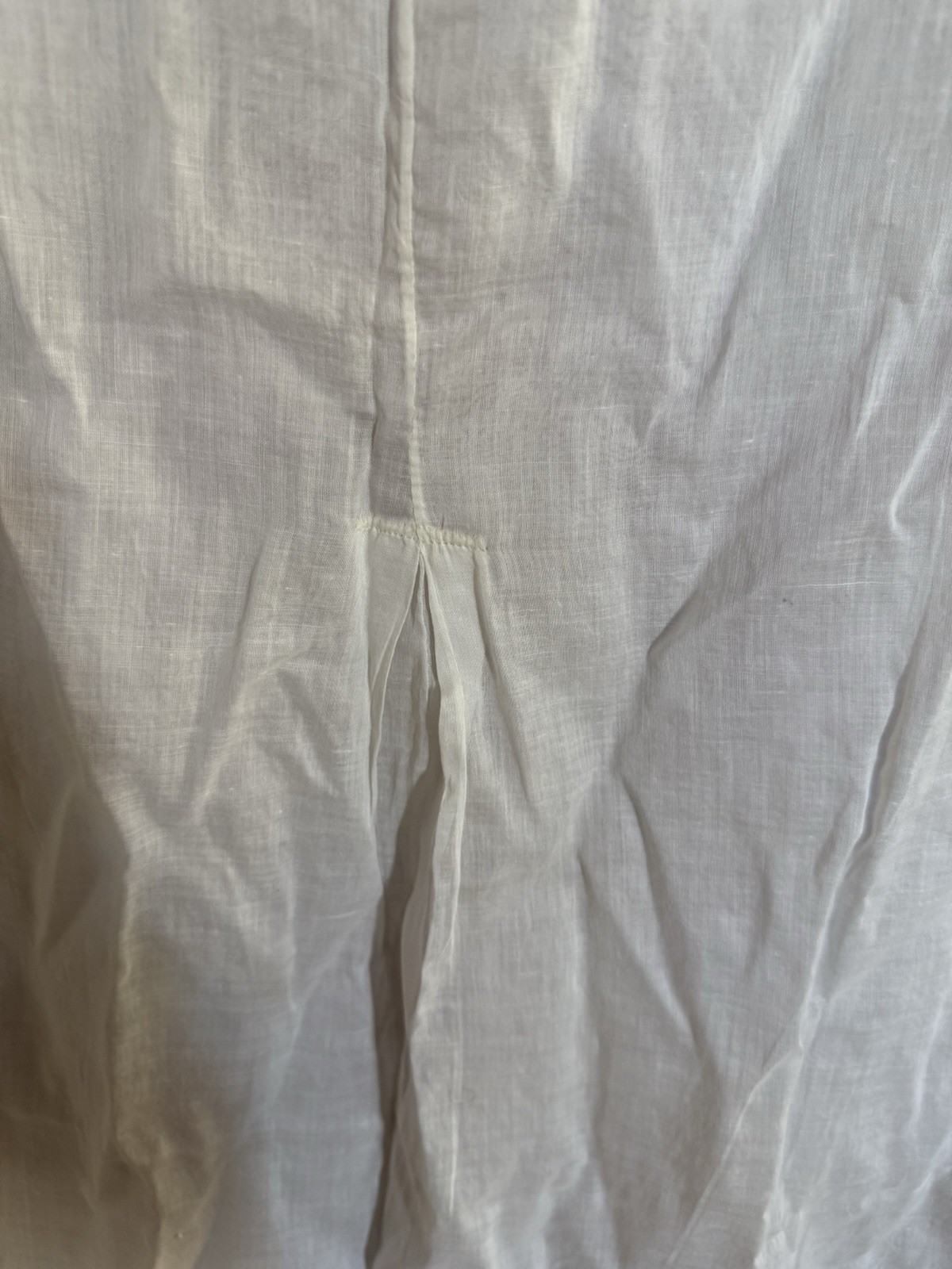 Antique Edwardian Handmade White Cotton Chemise Step-In Teddy Embroidered 1905
