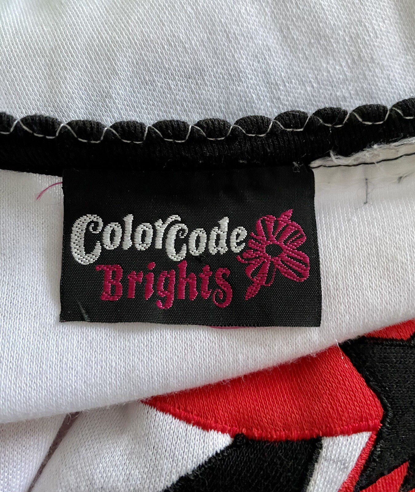 Vintage Colorcode Brights Color Block Short Sleeve Knit Top Plus 4X Hong Kong