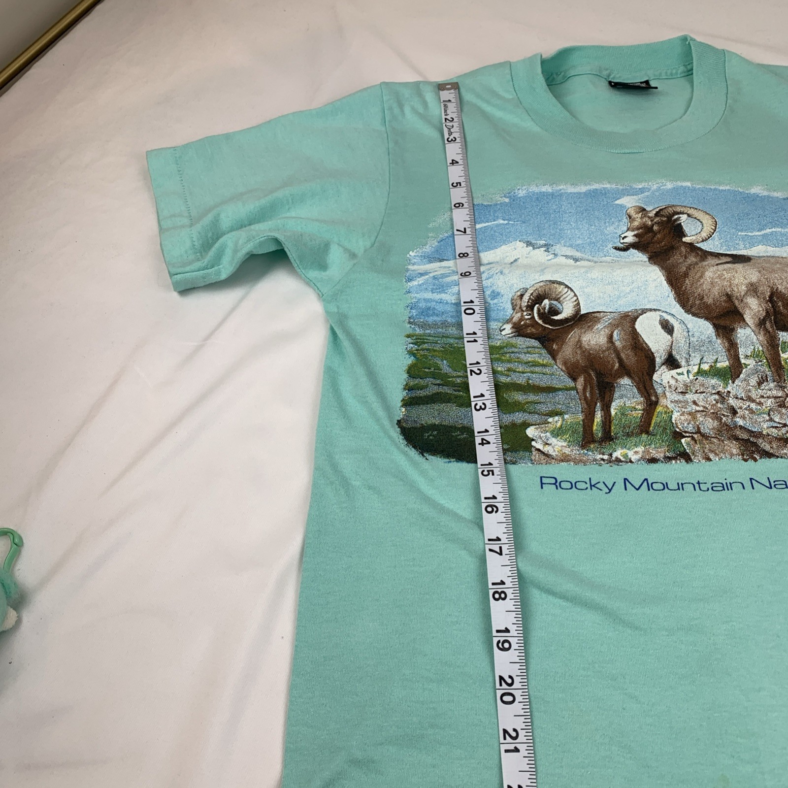 Vtg Screen Stars Best Made In USA Med T Shirt Single Stitch 1988 Women’s Green